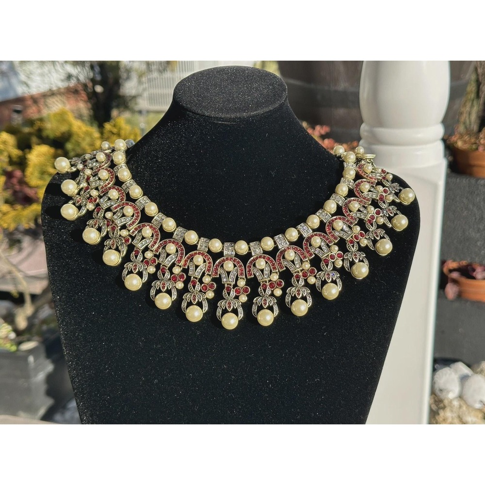 NEW Heidi Daus "Masterful Combination of Color" Crystal Drop Link Necklace